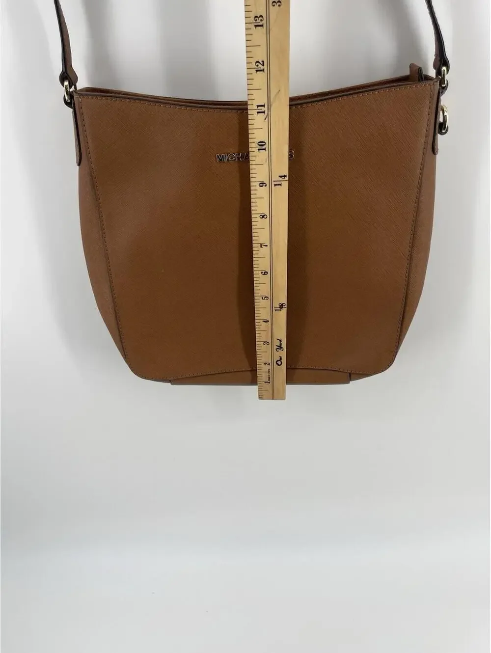 Michael Kors Bedford Luggage Brown Crossbody Bag Women’s Saffiano‎ Leather